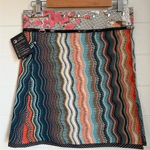 Retro Multiple Size ZAND AMSTERDAM Reversible Snap Waist Zip Groovy Skirt NEW